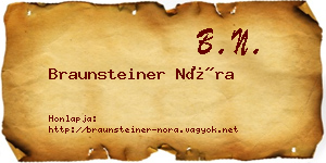 Braunsteiner Nóra névjegykártya
